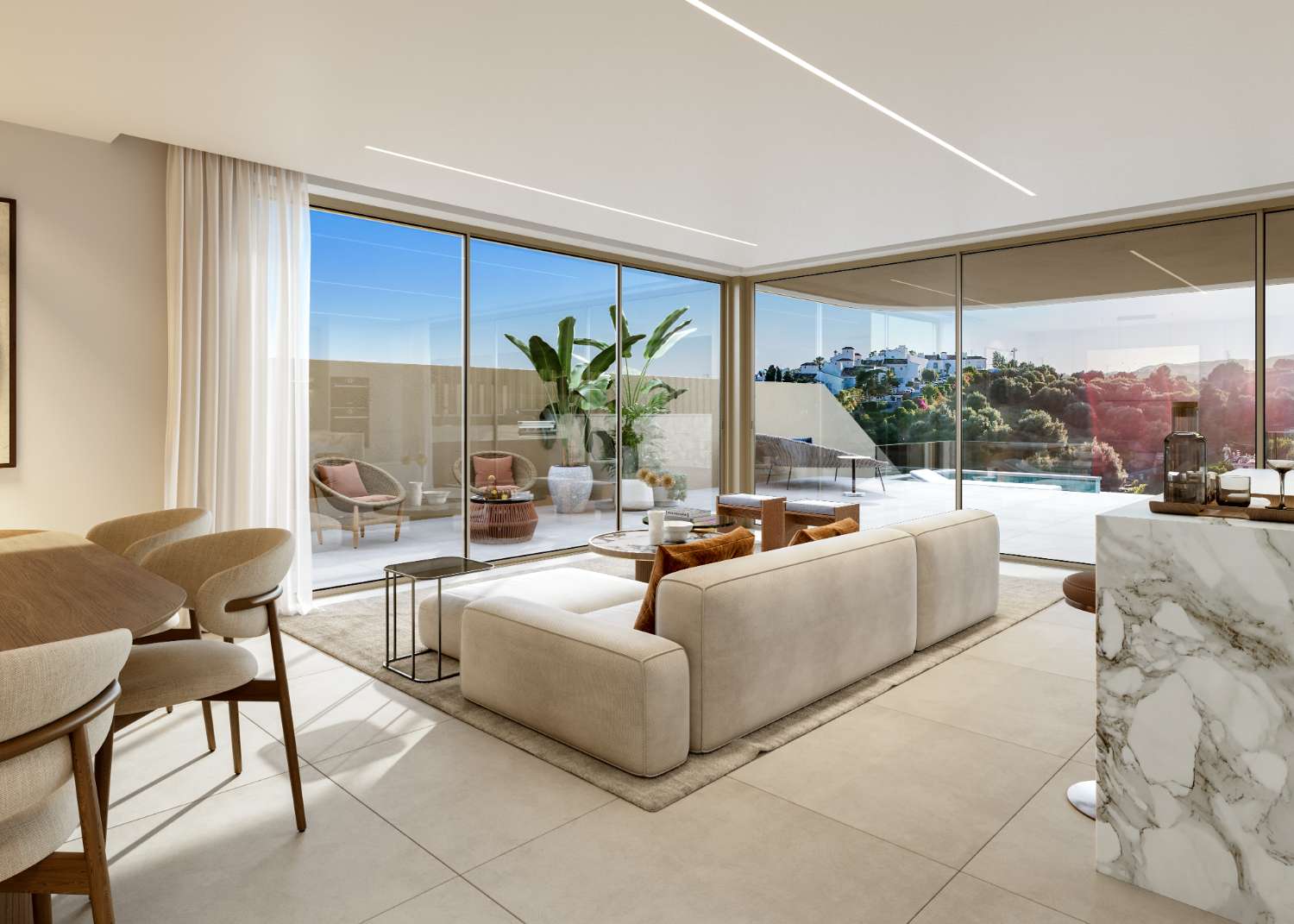 Exclusivas villas en Estepona , a 500 metros de la playa ,