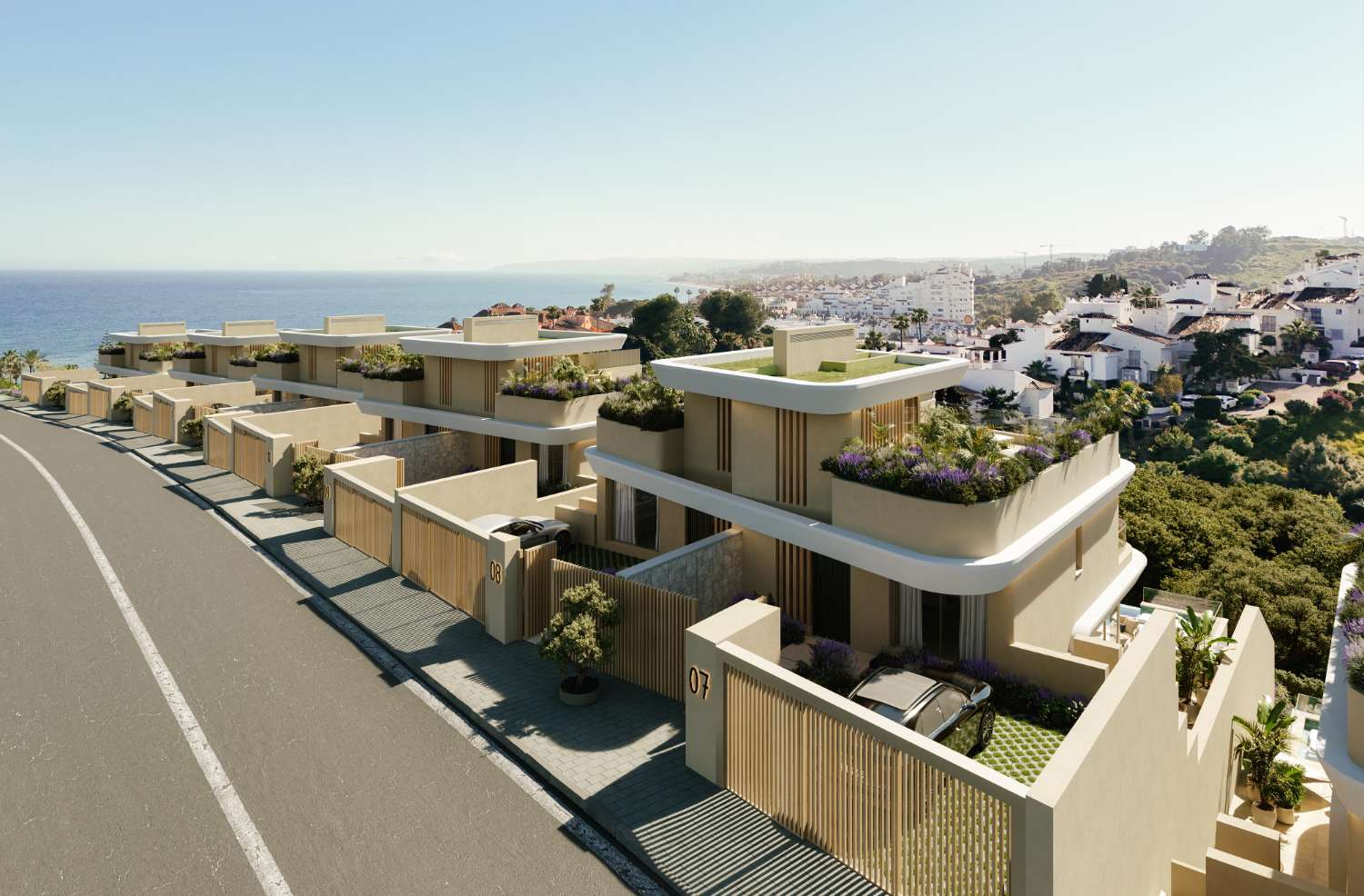 Exclusivas villas en Estepona , a 500 metros de la playa ,