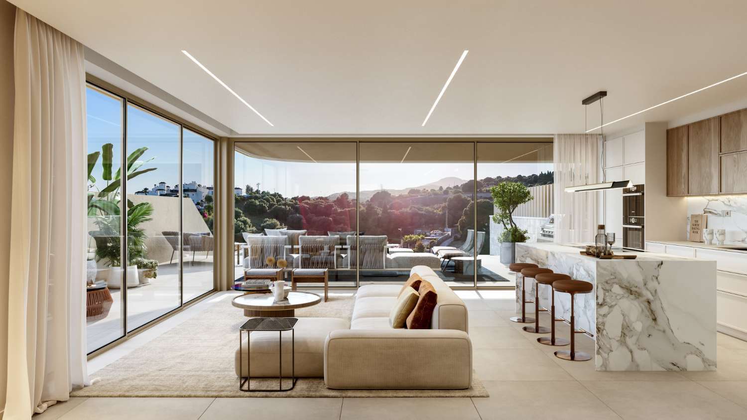 Áticos con vistas al mar , en Casares costa , Estepona