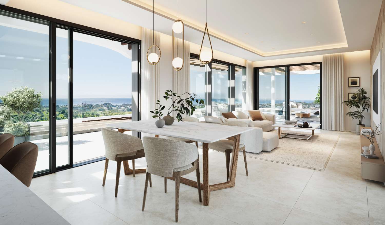 Ático en la Cala de Mijas con vistas panorámicas  al mar Mediterráneo